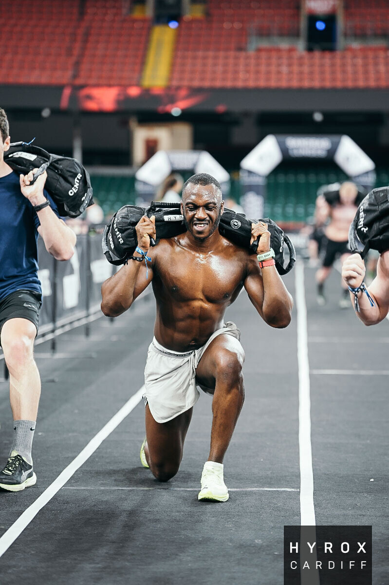 Sandbag Lunges — HYROX Cardiff